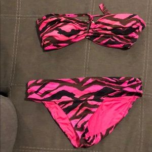 Victoria’s Secret pink/black zebra bikini